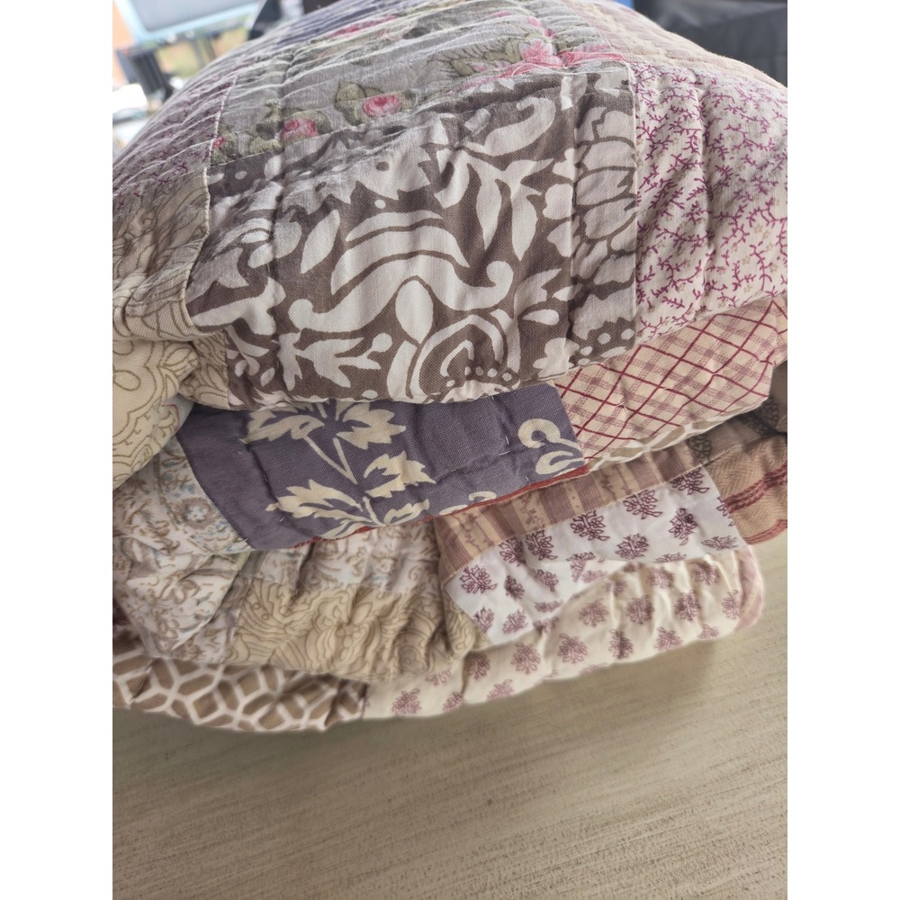 Potterybarn Queen patchwork quilt. - Picture 2 of 11
